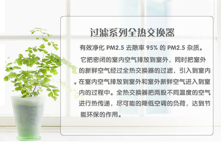 PM2.5去除率95%